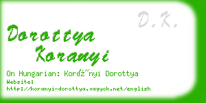 dorottya koranyi business card